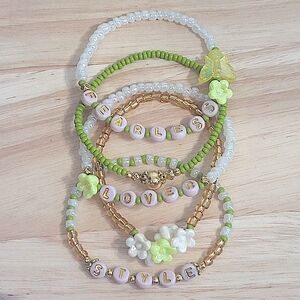 Taylor Swift Hand Crafted  Bracelets Valentines Special Set Of 5 Stretch